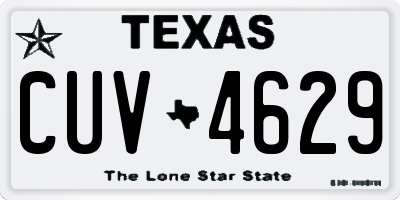 TX license plate CUV4629