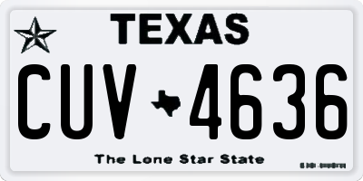 TX license plate CUV4636
