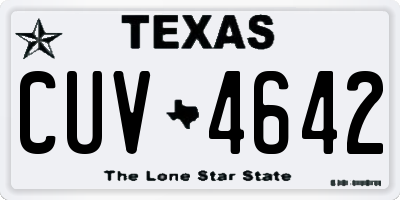 TX license plate CUV4642