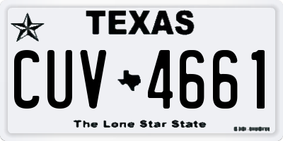 TX license plate CUV4661