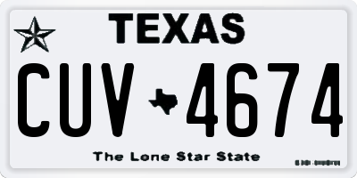 TX license plate CUV4674
