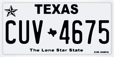 TX license plate CUV4675