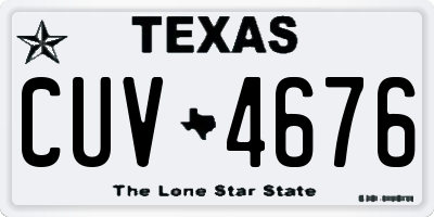 TX license plate CUV4676