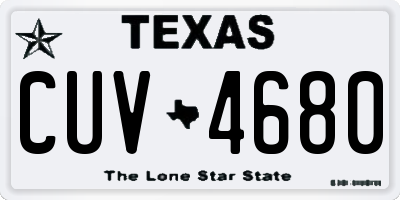 TX license plate CUV4680
