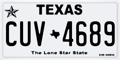 TX license plate CUV4689