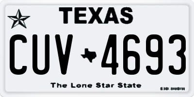 TX license plate CUV4693