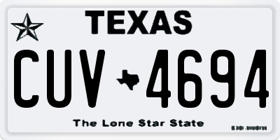 TX license plate CUV4694