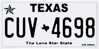 TX license plate CUV4698