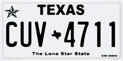 TX license plate CUV4711