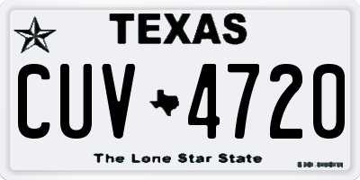 TX license plate CUV4720