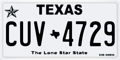 TX license plate CUV4729