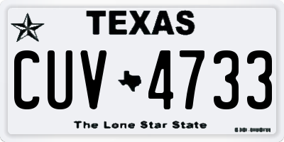 TX license plate CUV4733