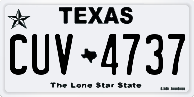 TX license plate CUV4737