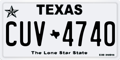 TX license plate CUV4740