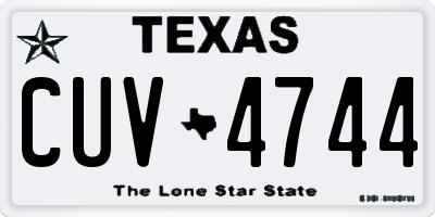 TX license plate CUV4744
