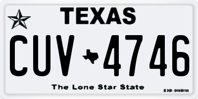 TX license plate CUV4746