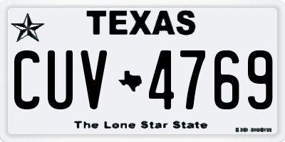 TX license plate CUV4769