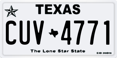 TX license plate CUV4771