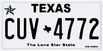 TX license plate CUV4772