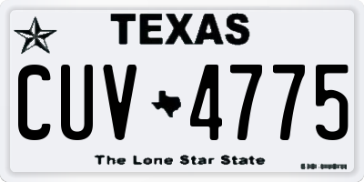 TX license plate CUV4775
