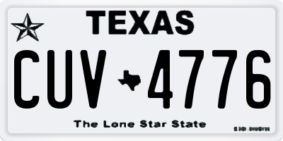 TX license plate CUV4776
