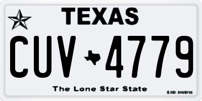 TX license plate CUV4779