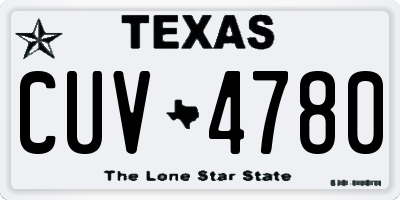 TX license plate CUV4780
