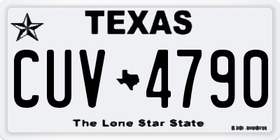 TX license plate CUV4790