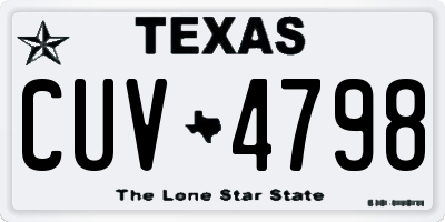 TX license plate CUV4798