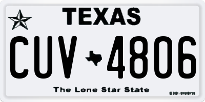 TX license plate CUV4806