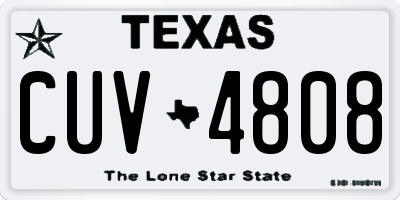 TX license plate CUV4808