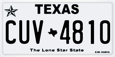 TX license plate CUV4810
