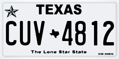 TX license plate CUV4812