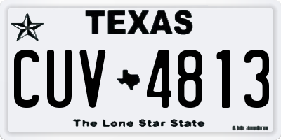 TX license plate CUV4813