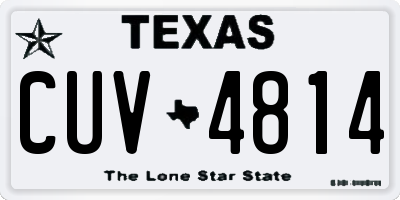 TX license plate CUV4814