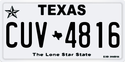 TX license plate CUV4816