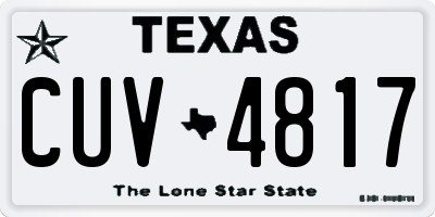 TX license plate CUV4817