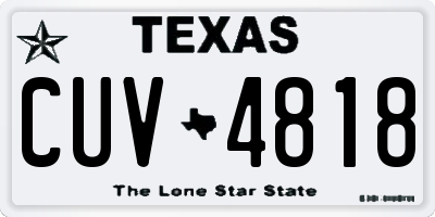 TX license plate CUV4818