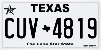 TX license plate CUV4819