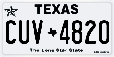 TX license plate CUV4820