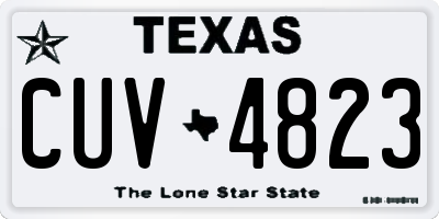 TX license plate CUV4823