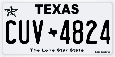 TX license plate CUV4824