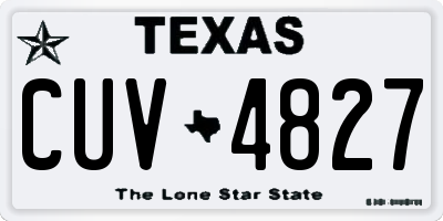 TX license plate CUV4827