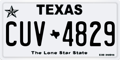 TX license plate CUV4829