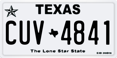 TX license plate CUV4841