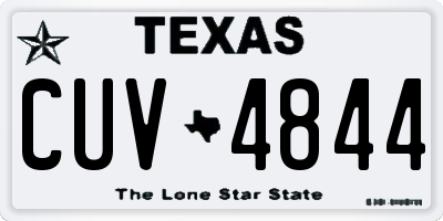 TX license plate CUV4844