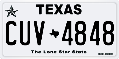 TX license plate CUV4848