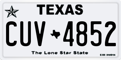 TX license plate CUV4852