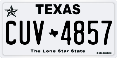 TX license plate CUV4857
