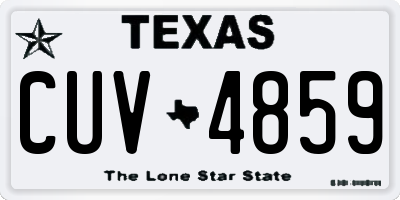 TX license plate CUV4859
